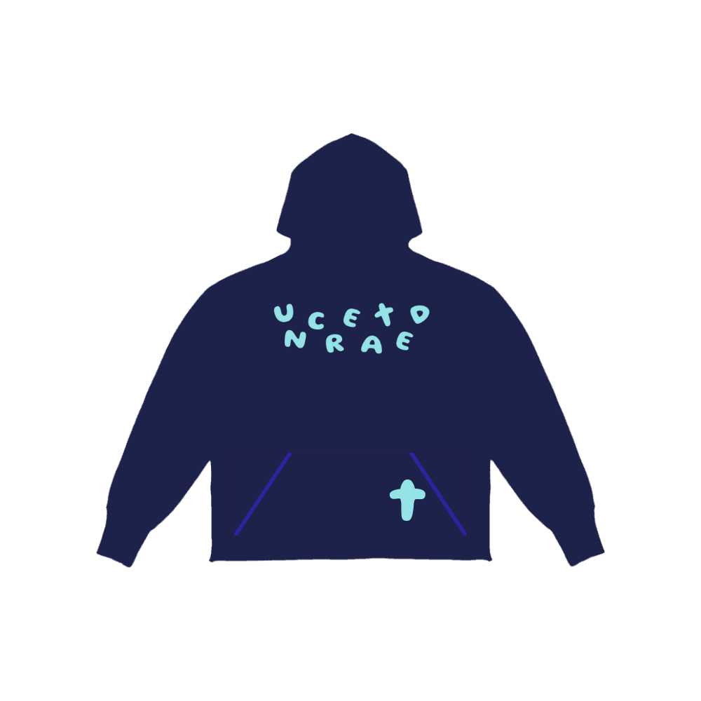 Essentials Hoodie (Navy/Aqua)