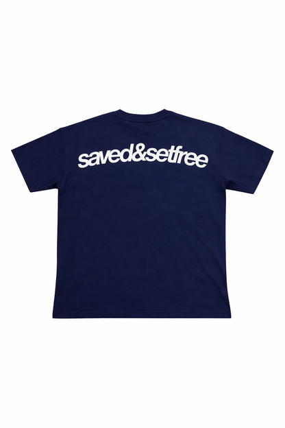 Saved and Set Free Tee - Navy