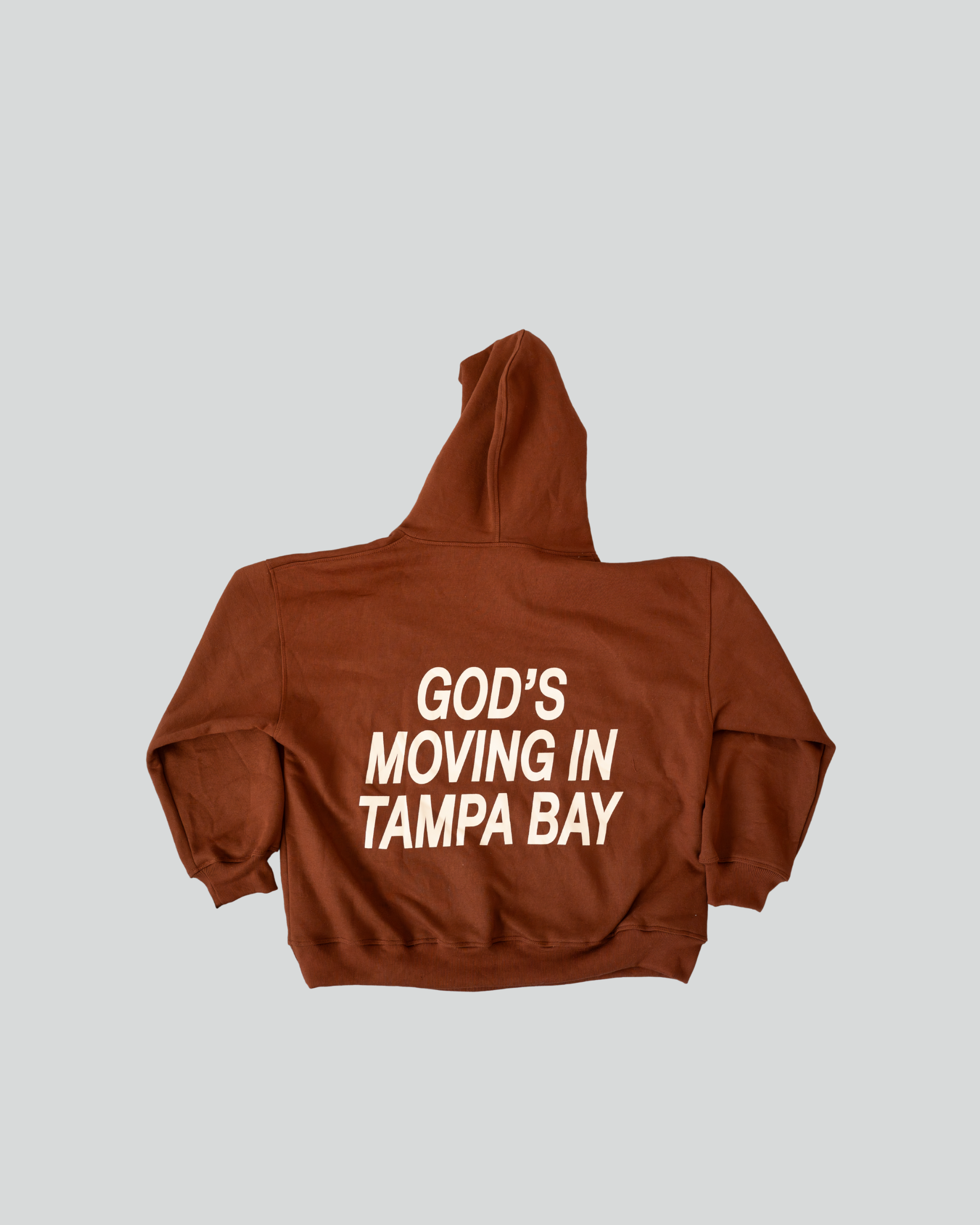 God’s Moving in Tampa Bay Hoodie — Chocolate