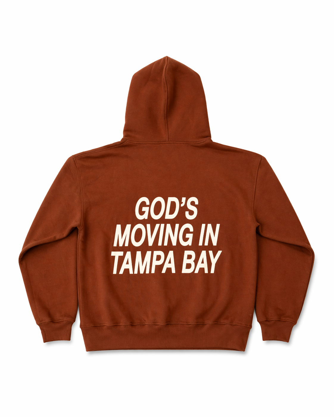 God’s Moving in Tampa Bay Hoodie — Chocolate