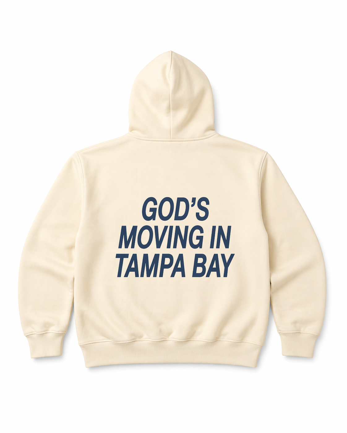God’s Moving in Tampa Bay Hoodie — Cream